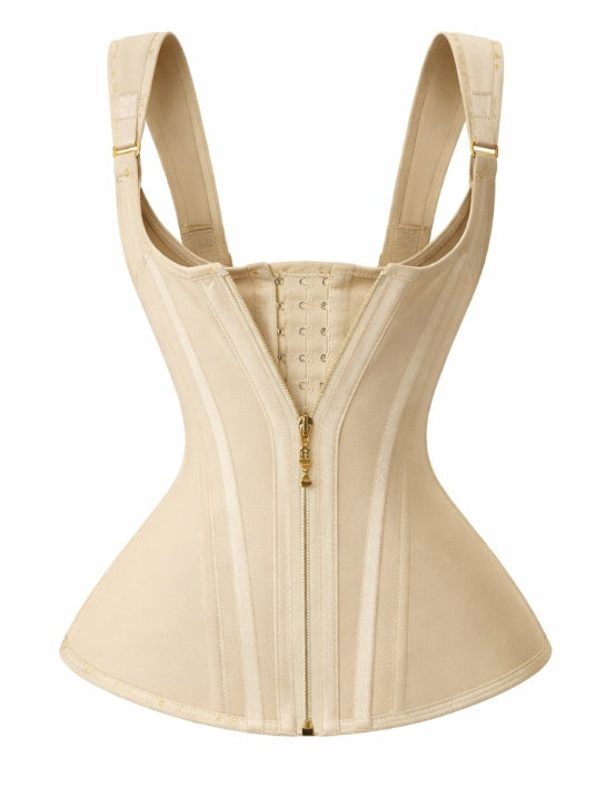Lux Hourglass Waist Trainer With Double Layer Closure For Subtle Yet Striking Body Shaping And Tummy Control