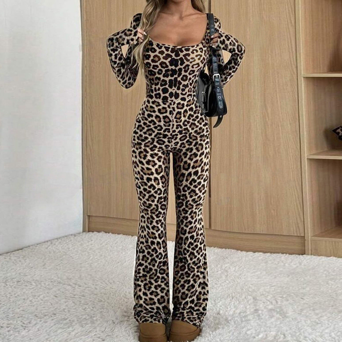 Urban Luxe Square Collar Jumpsuit With Slim Fit Silhouette For Effortless Modern Style