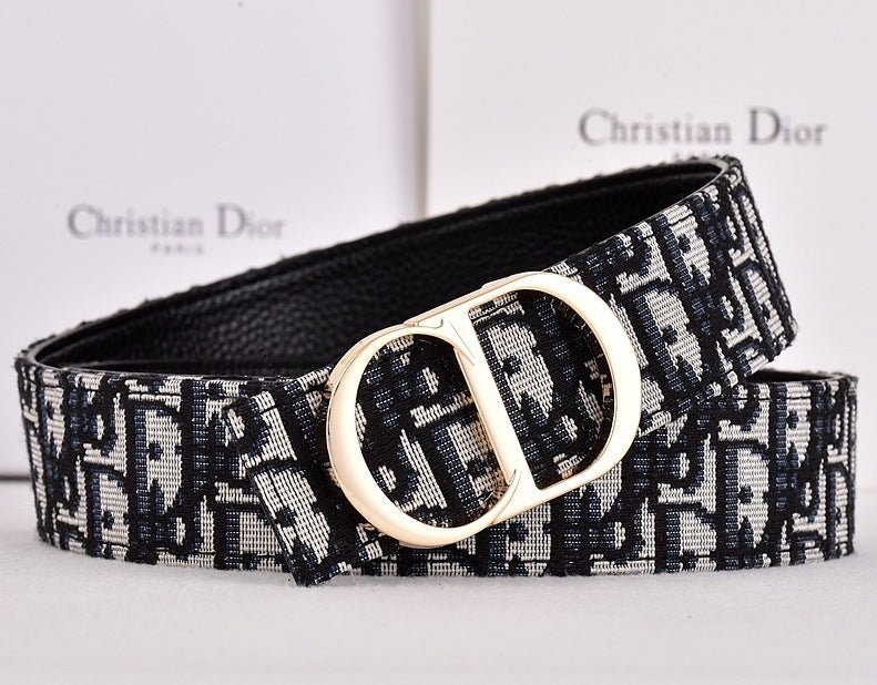 Men's Patterned Belt with Figure Eight Buckle