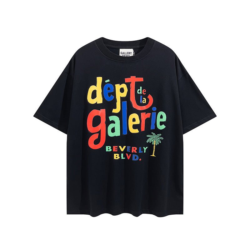 Men's Relaxed Fit Crew Neck T-Shirt with Graphic Lettering