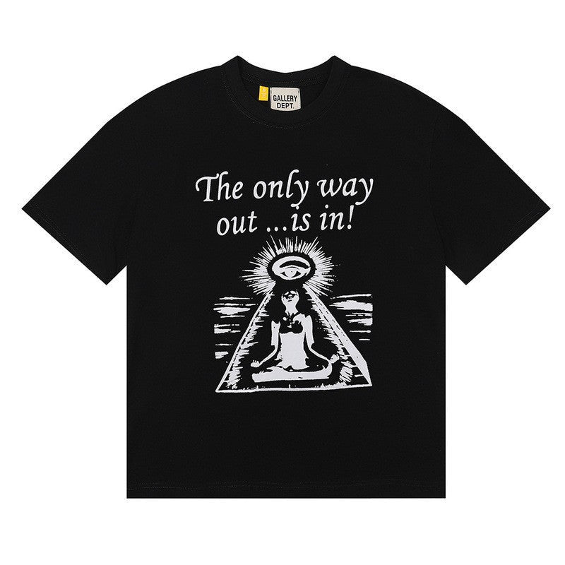 Men's Relaxed Fit Crew Neck T-Shirt with Graphic Lettering