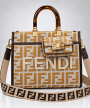 Structured Geometric Pattern Tote with Top Handles, Flap Closure, and Shoulder Strap