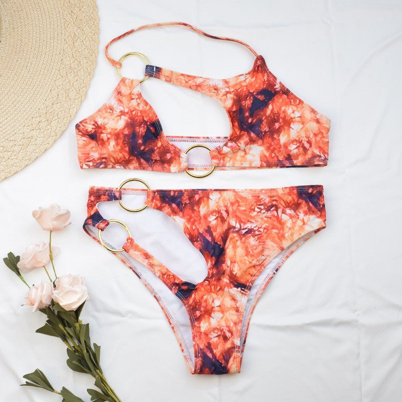 Women's Cutout Bikini Set with Ring Details