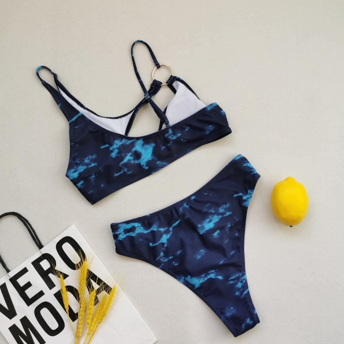 Women's Cutout Bikini Set with Ring Details