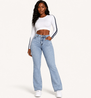Women's High Waist Flare Leg Jeans