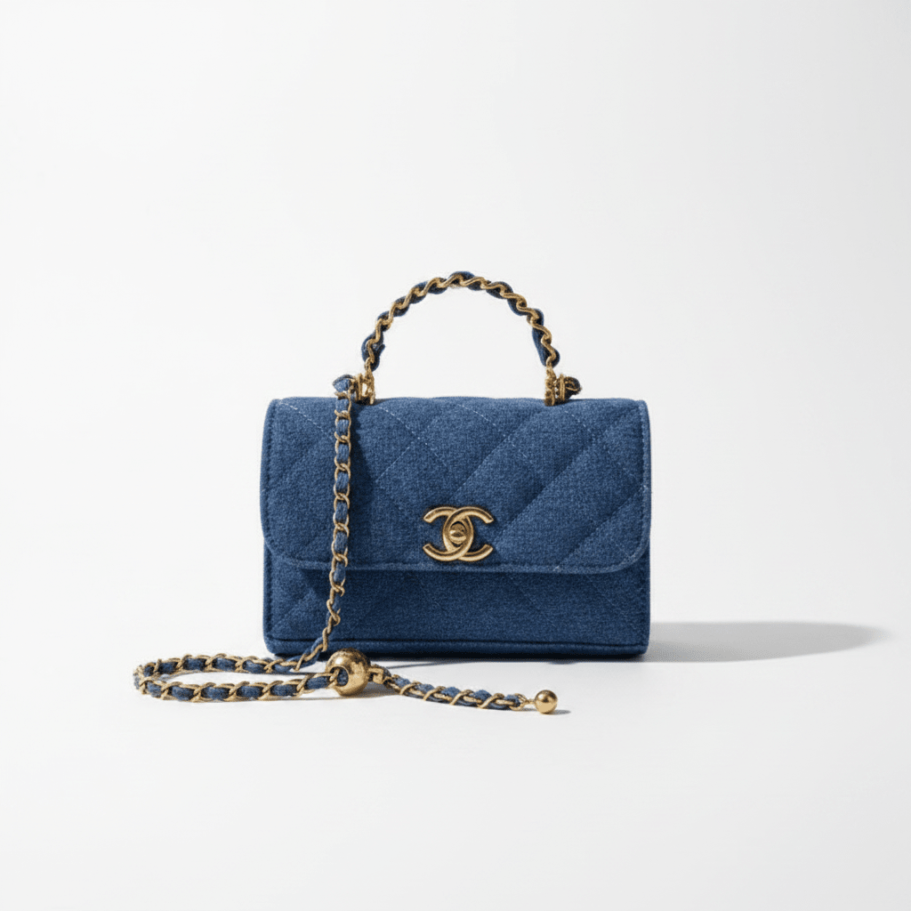 Quilted Structured Flap Crossbody Bag with Top Handle
