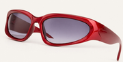 Oval Frame Sunglasses with Tinted Lenses