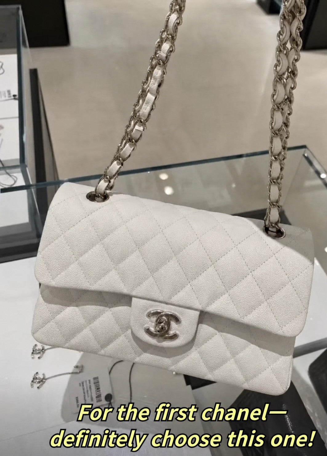 Diamond Quilted Flap Crossbody Bag with Chain Strap and Turn-Lock Closure