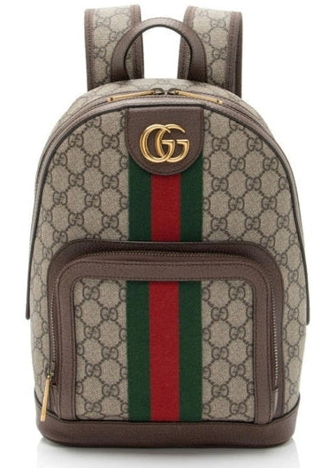 Compact Patterned Backpack with Front Zip Pocket and Dual Zipper Closure