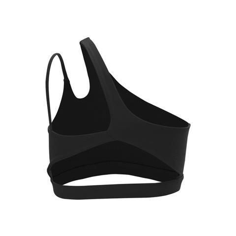 Women's One Shoulder Sports Bra with Open Back and Built In Pad