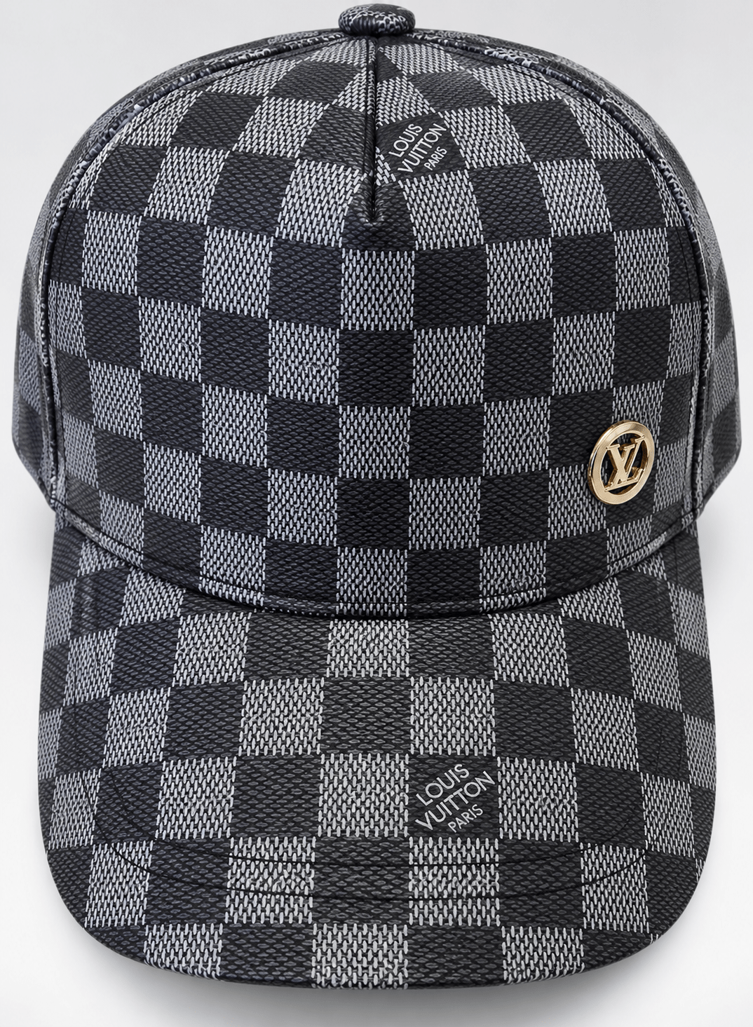 Structured Check Pattern Six Panel Baseball Cap