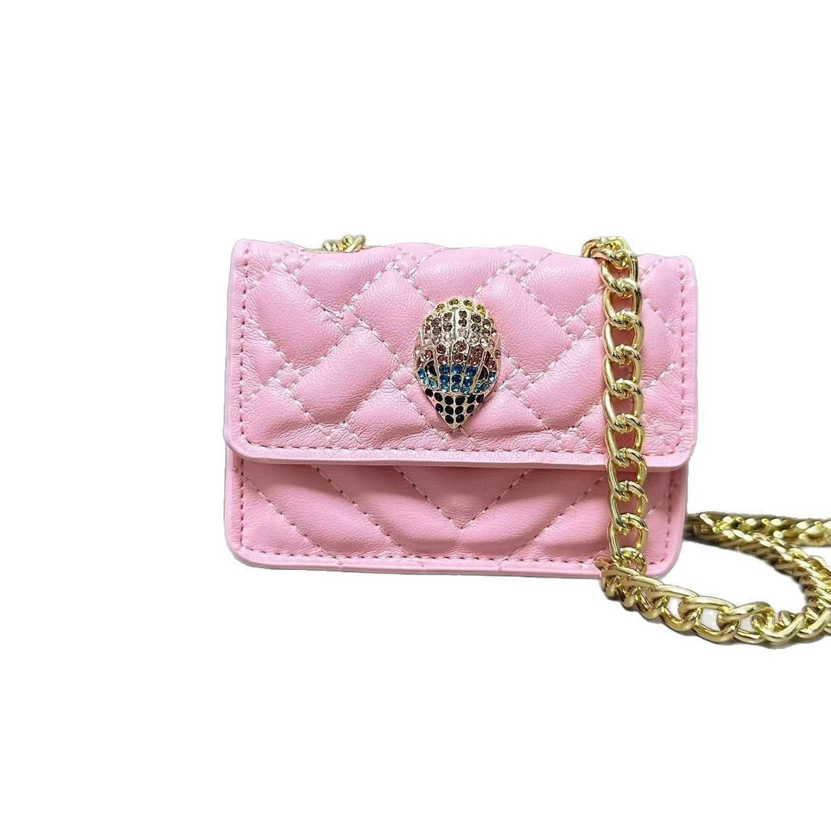 Mini Quilted Flap Crossbody Bag with Chain Strap