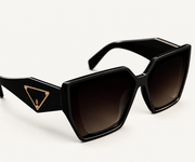 Oversized Geometric Sunglasses with Sculpted Wide Temples