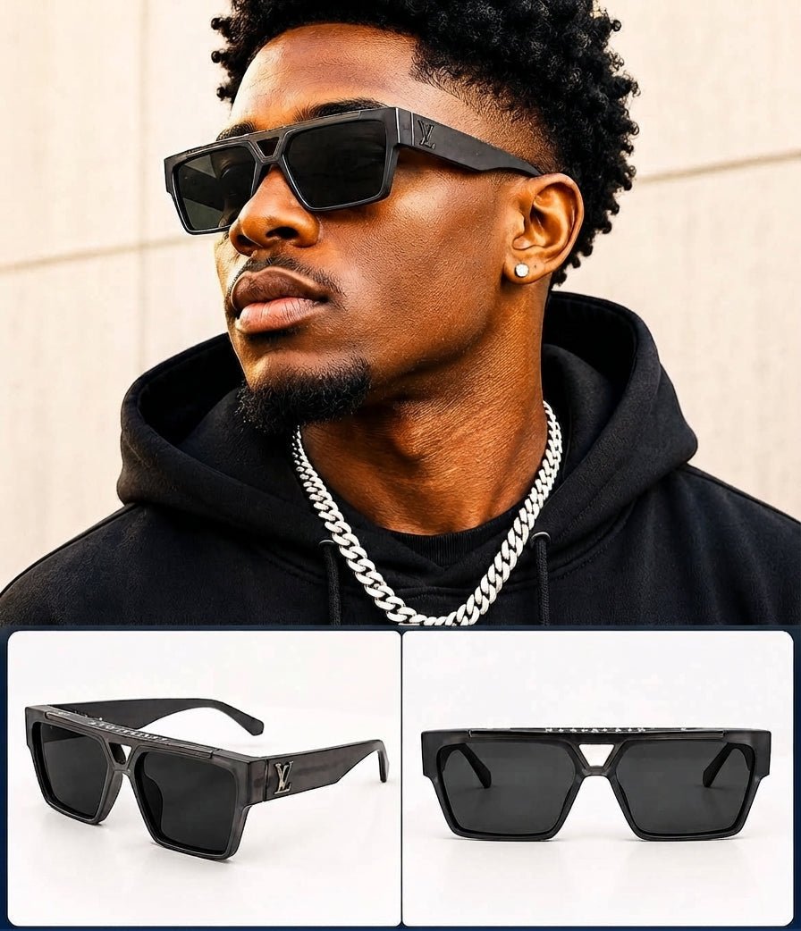 Square Browbar Sunglasses with UV Protection