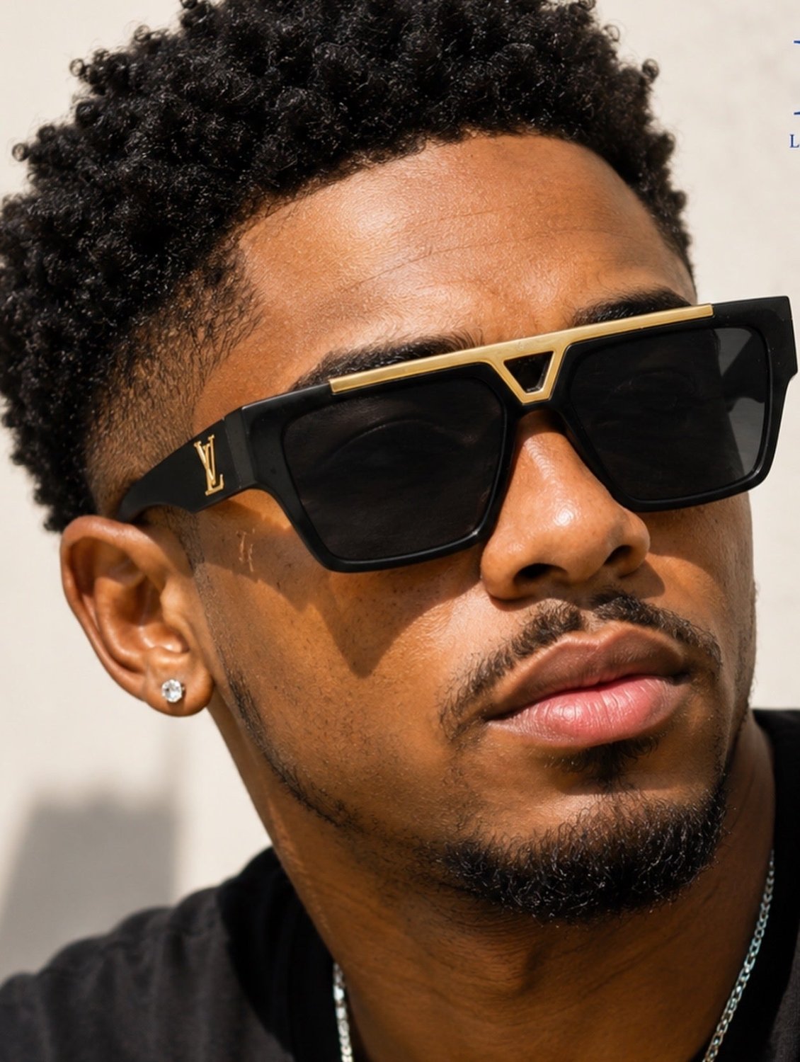 Square Full Rim Sunglasses with UV400 Protection and Metal Accents