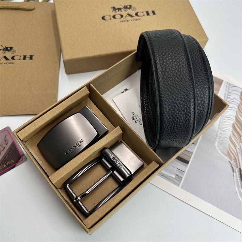 Men's Interchangeable Belt Gift Set with Multiple Buckles