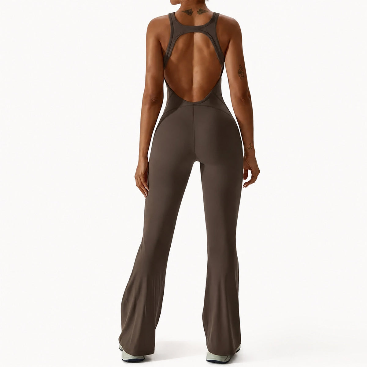 Women's Performance V Jumpsuit Gym Set - Yoga and Fitness Bodysuit