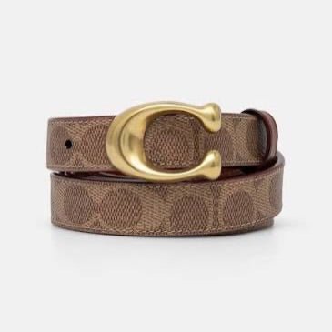 Adjustable Monogram Belt with C Buckle