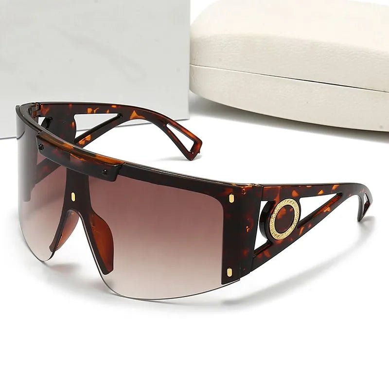 Oversized Shield Sunglasses with Gradient Lenses