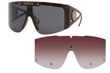 Oversized Shield Sunglasses with Gradient Lenses