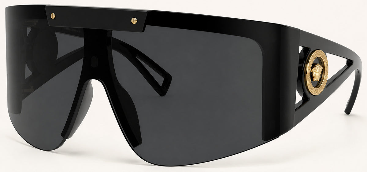 Oversized Shield Sunglasses with Gradient Lenses