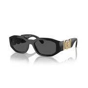 Rectangular Frame Sunglasses with Wide Temples and Decorative Side Detail