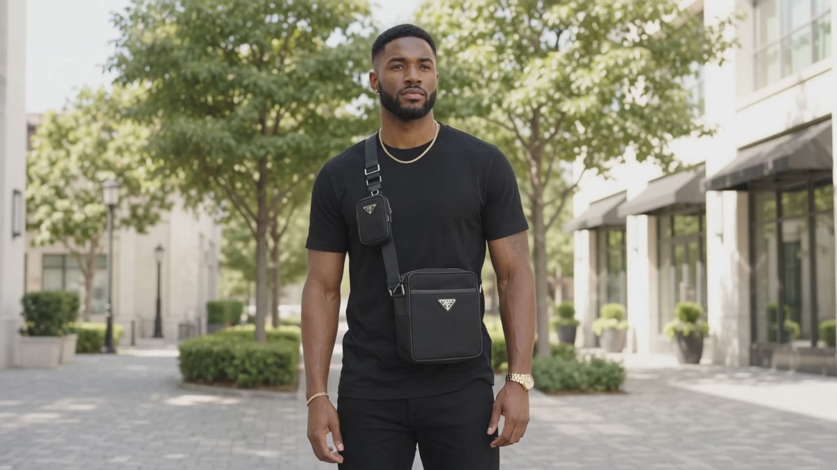 Load video: Structured Crossbody Messenger Bag with Adjustable Strap and Zip Compartments
