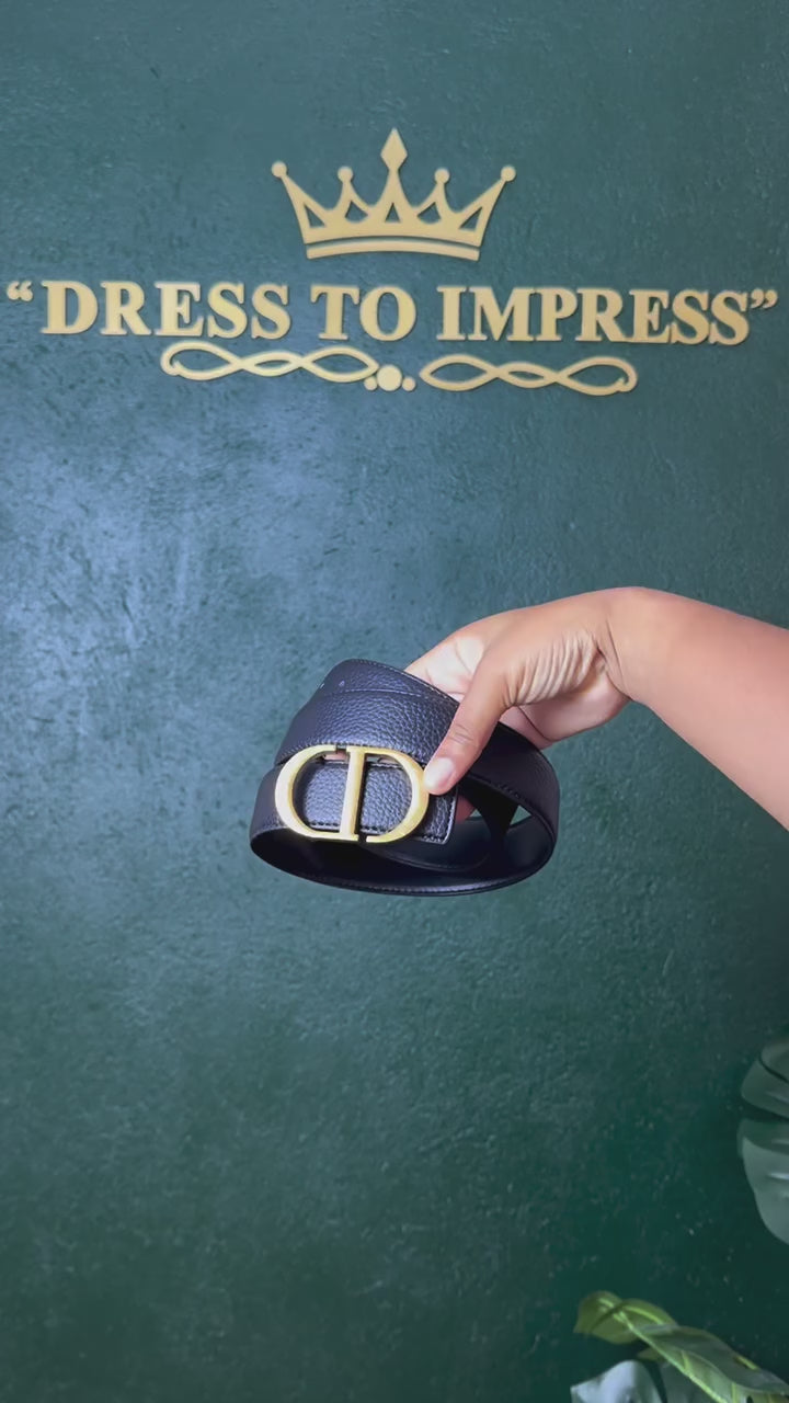 Load video: Waist Belt with Large Center Buckle