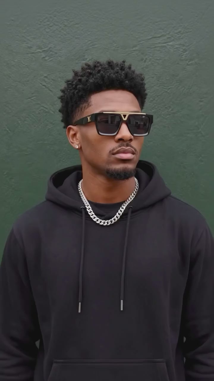 Load video: Square Browbar Sunglasses with UV Protection