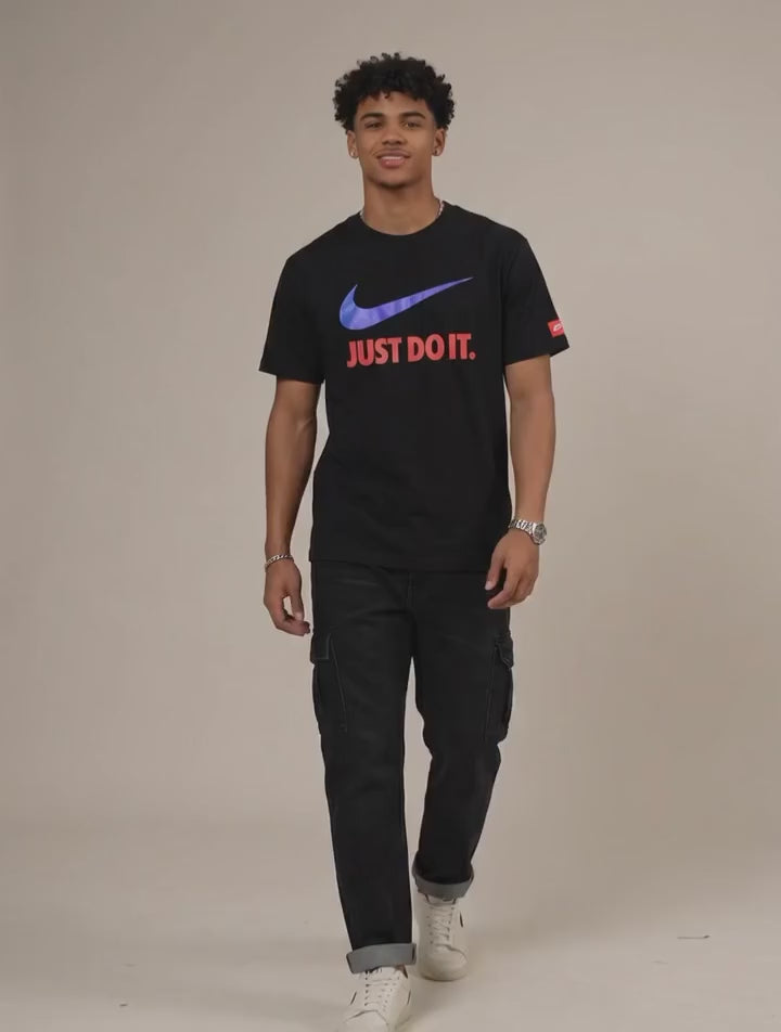 Load video: Graphic Crewneck T Shirt with Short Sleeves