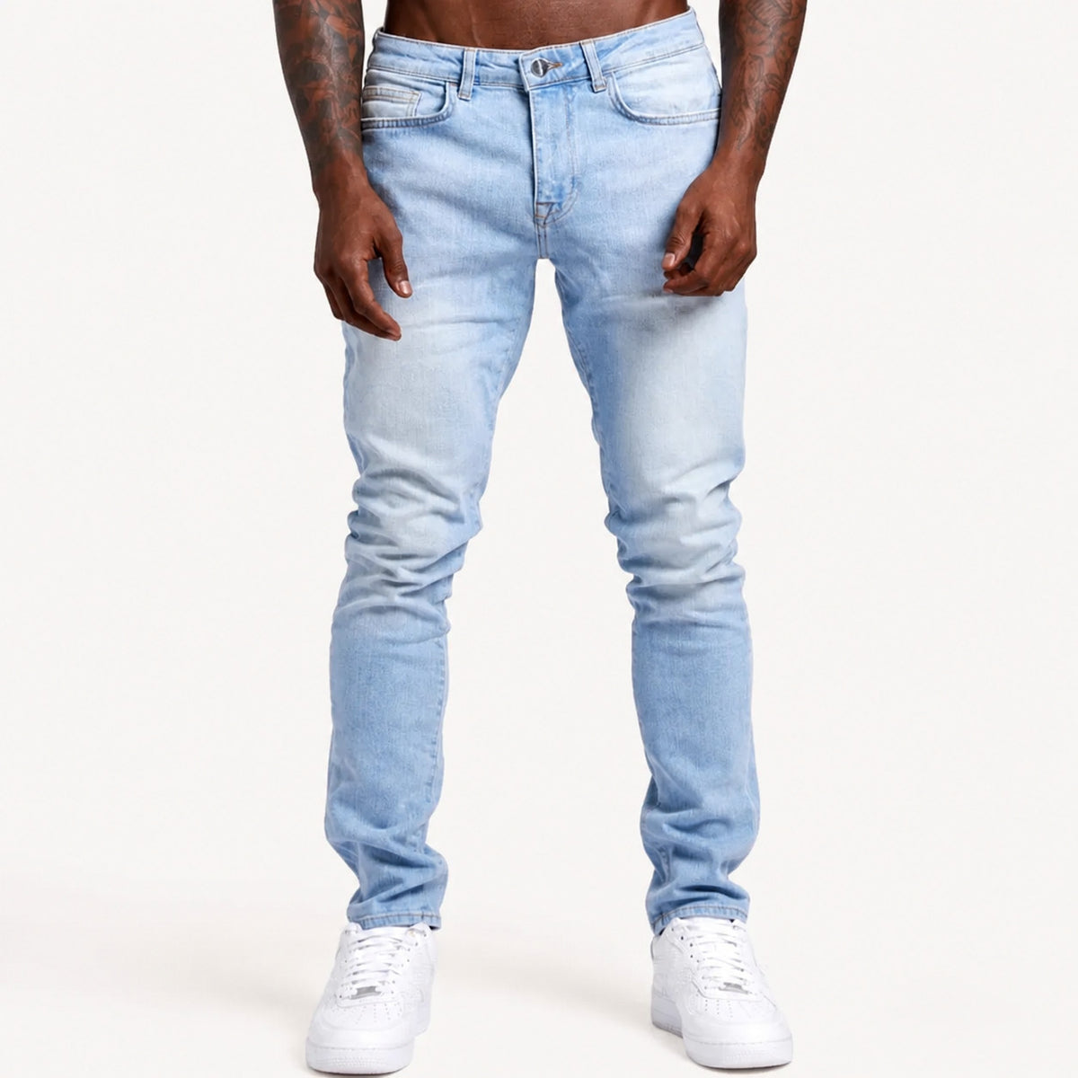 Men's Slim Fit Mid Waist Five Pocket Jeans