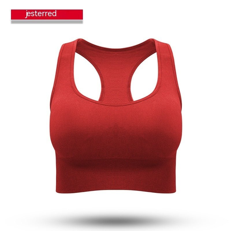 Women's Racerback Sports Bra with Back Cutout, Molded Cups, and Rear Hook Closure
