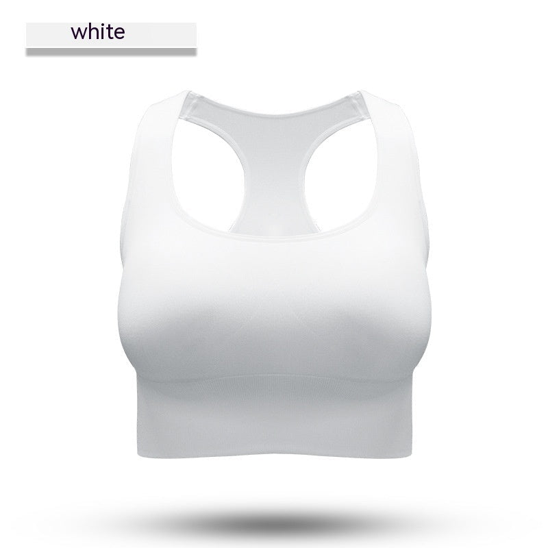 Women's Racerback Sports Bra with Back Cutout, Molded Cups, and Rear Hook Closure