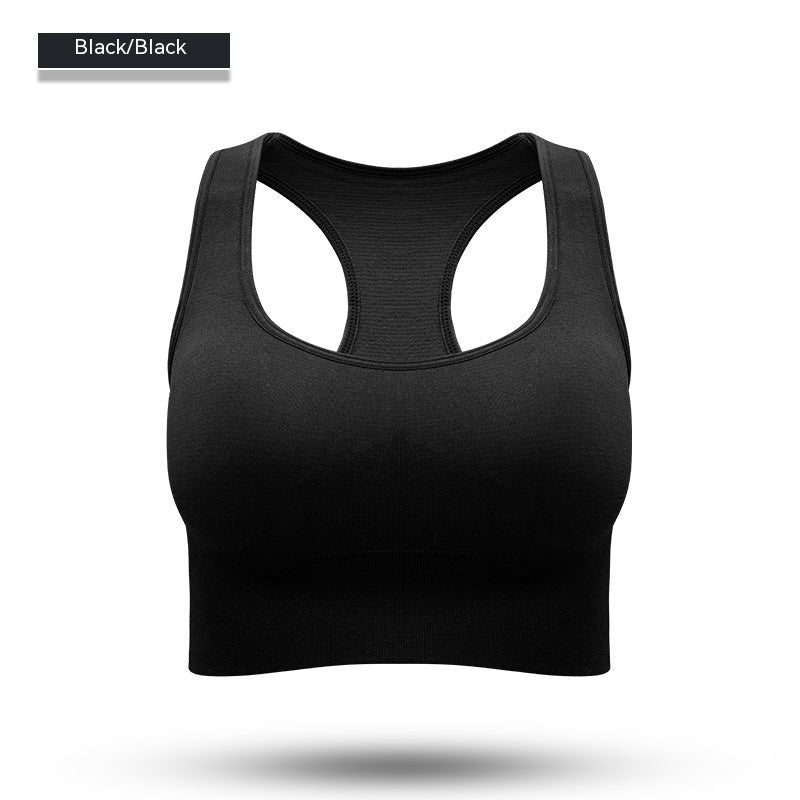 Women's Racerback Sports Bra with Back Cutout, Molded Cups, and Rear Hook Closure