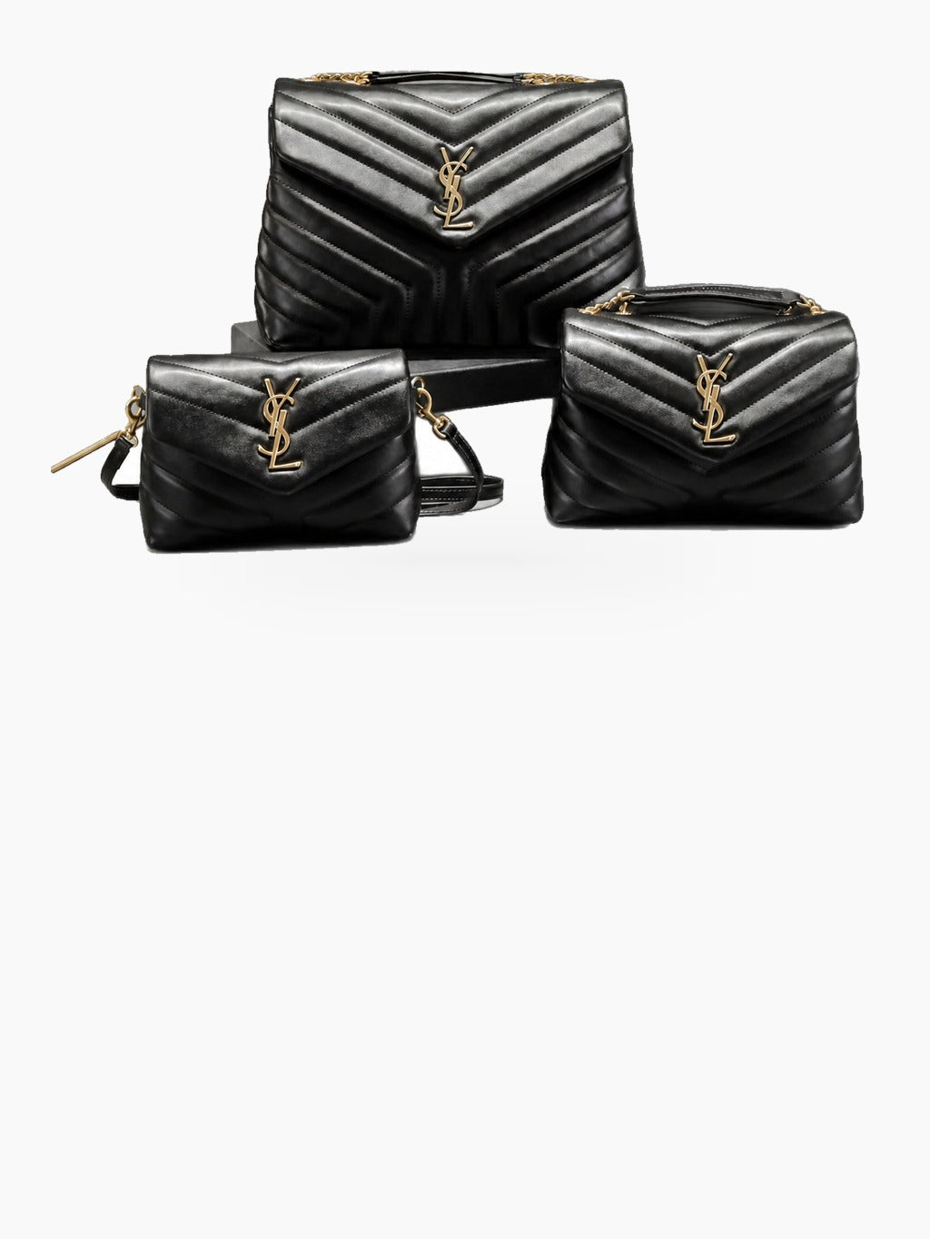 Women's Quilted Chevron Flap Crossbody Bag with Chain Strap
