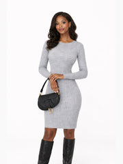 Women's Ribbed Two Piece Fitted Midi Skirt Set