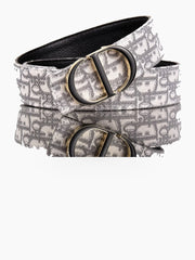 Men's Patterned Belt with Figure Eight Buckle