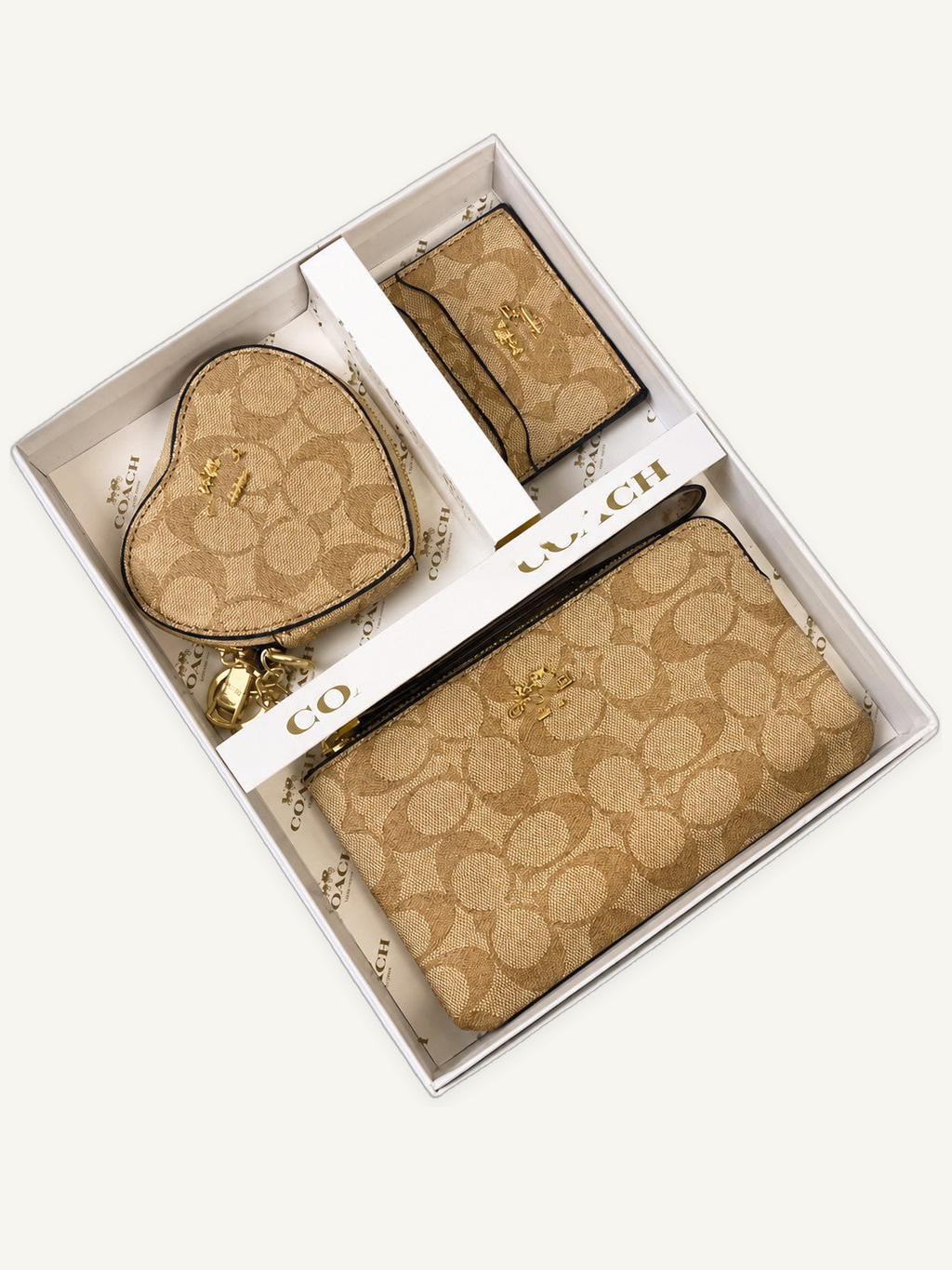 Three Piece Patterned Wallet, Cardholder and Zip Pouch Set