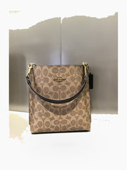 Patterned Shoulder Bag with Magnetic Closure and Crossbody Strap