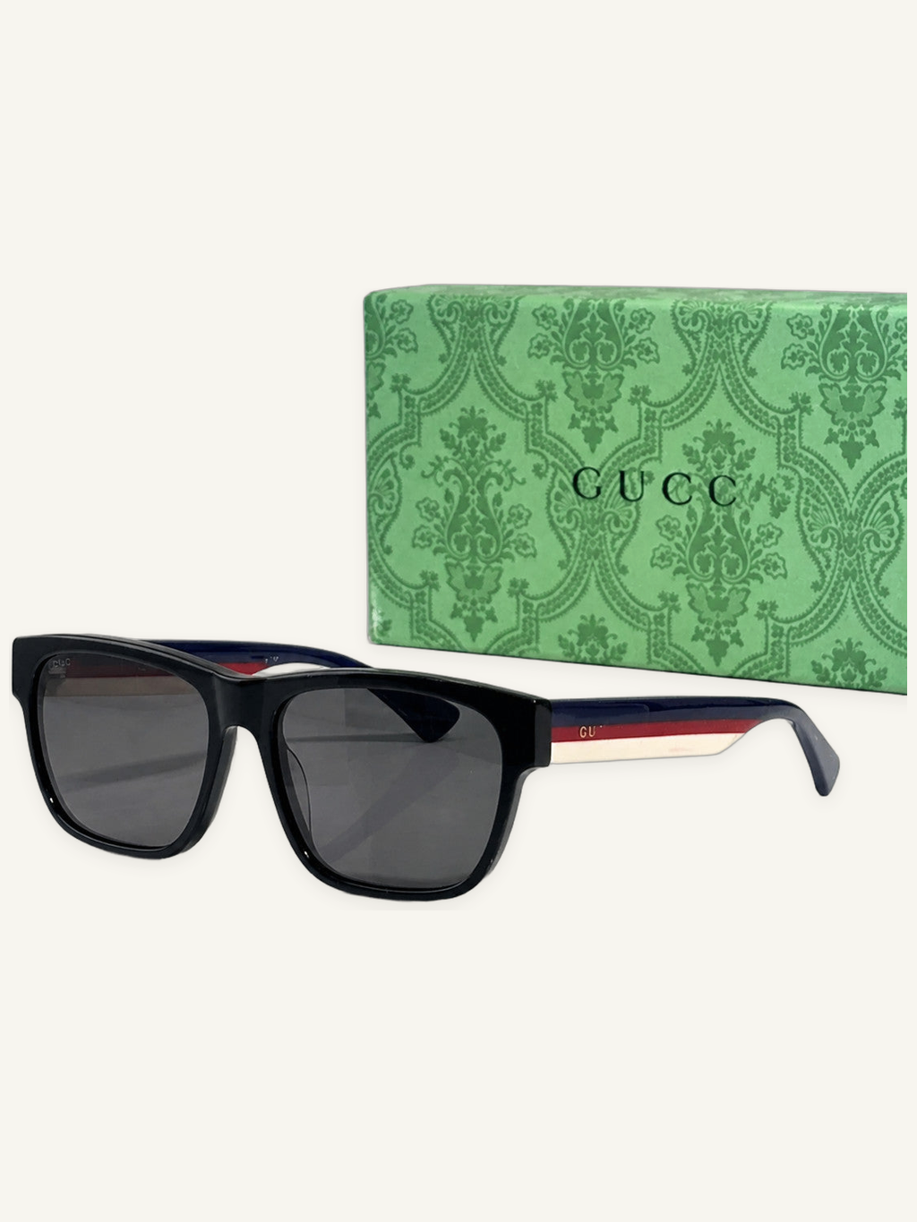 Square Full Frame Sunglasses with UV400 Protection