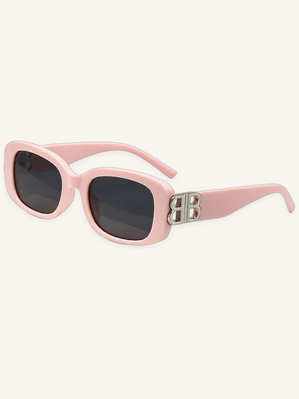 Square Cat Eye Sunglasses with UV Protection and Side Detailing