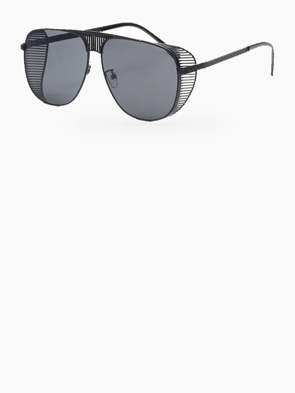 Aviator Sunglasses with Slatted Frame and UV400 Protection