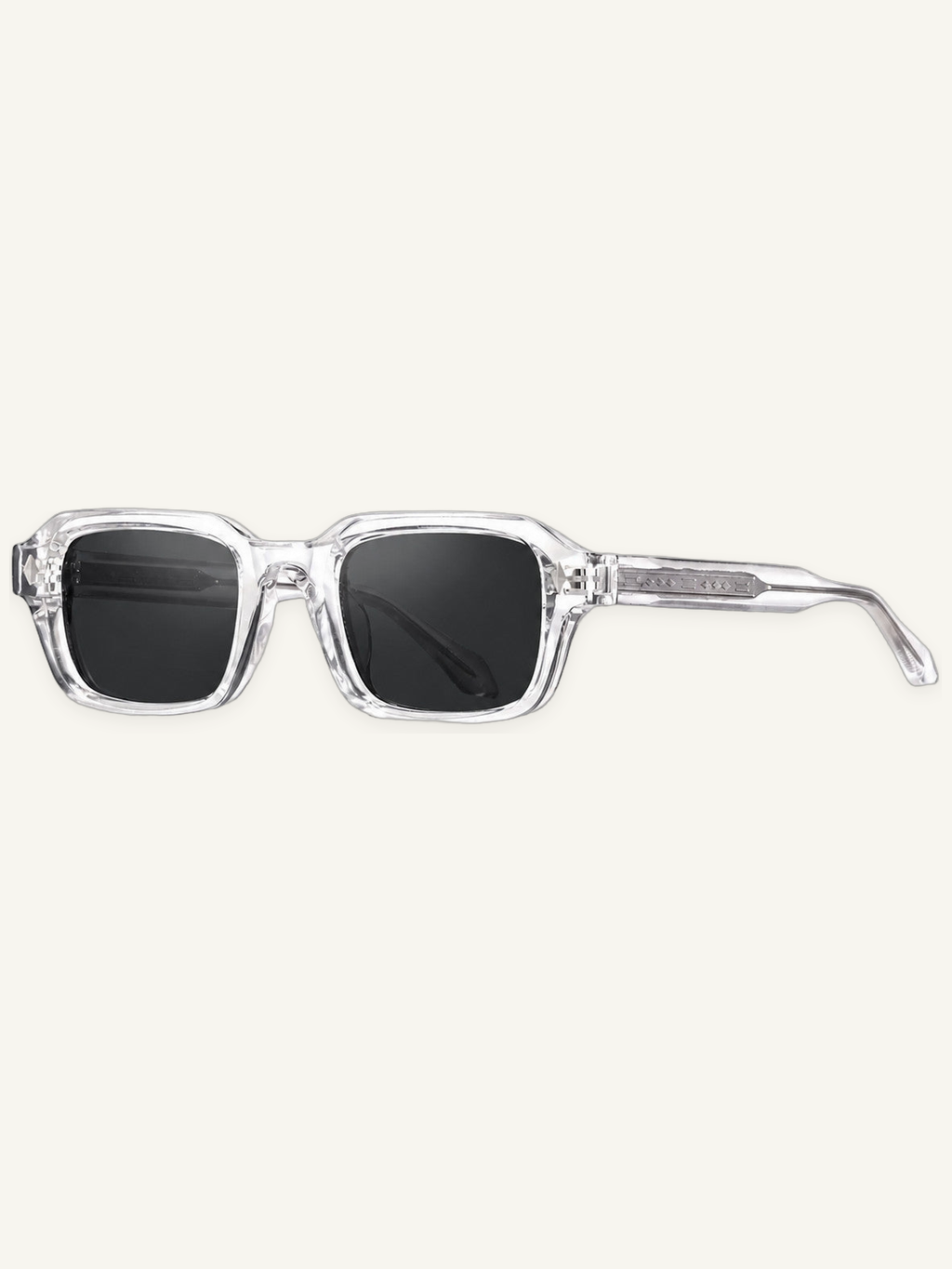 Square Full Frame Sunglasses with Decorative Front Pins and UV400 Protection