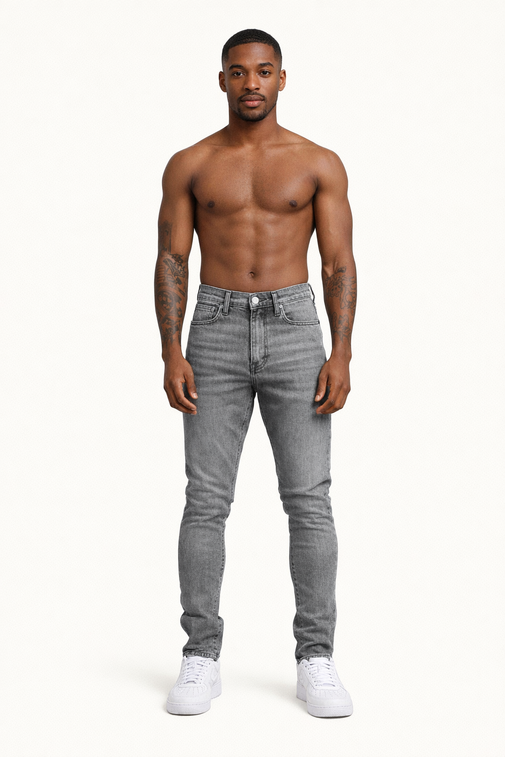 Men's Slim Fit Mid Waist Five Pocket Jeans