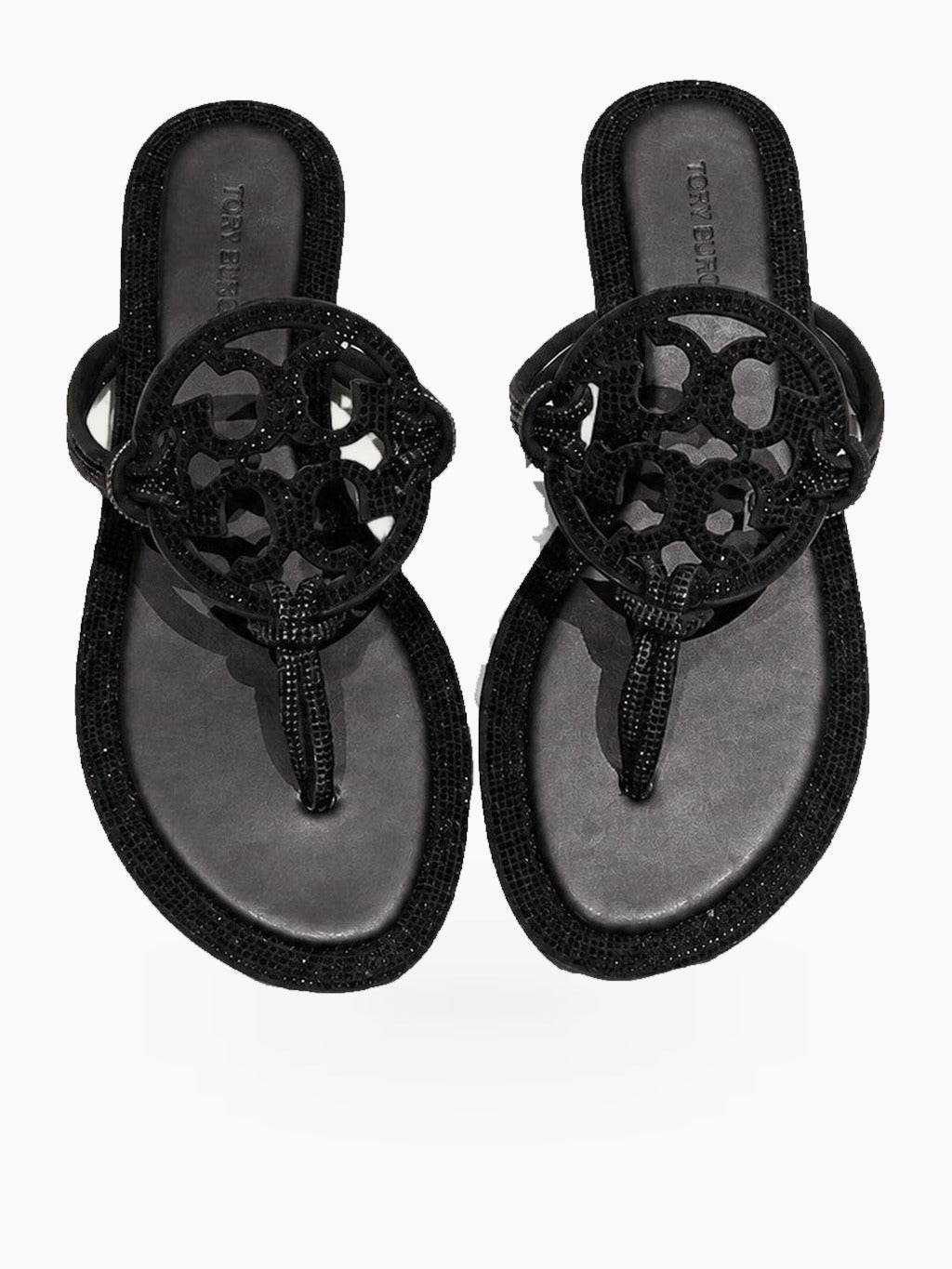 Women's Thong Sandals with Circular Embellishment