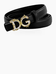 Women's Slim Adjustable Belt with Ornate Buckle