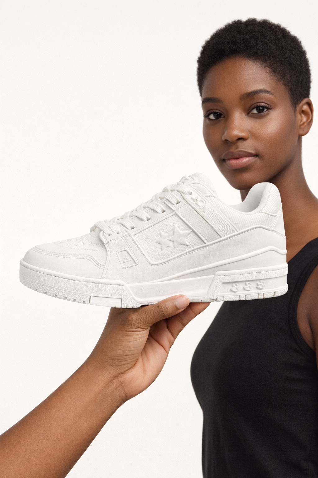 Platform Lace Up Sneakers with Padded Collar