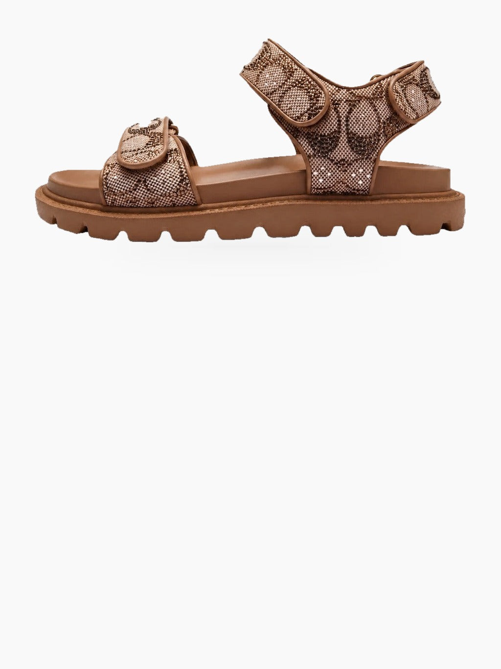 Women's Two Strap Platform Sandals with Adjustable Velcro Closures