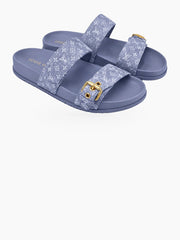 Two Strap Open Toe Sandals with Adjustable Buckles