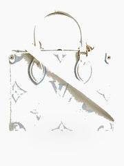 Structured Patterned Tote Bag with Detachable Crossbody Strap